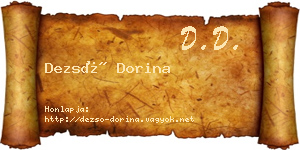 Dezső Dorina névjegykártya